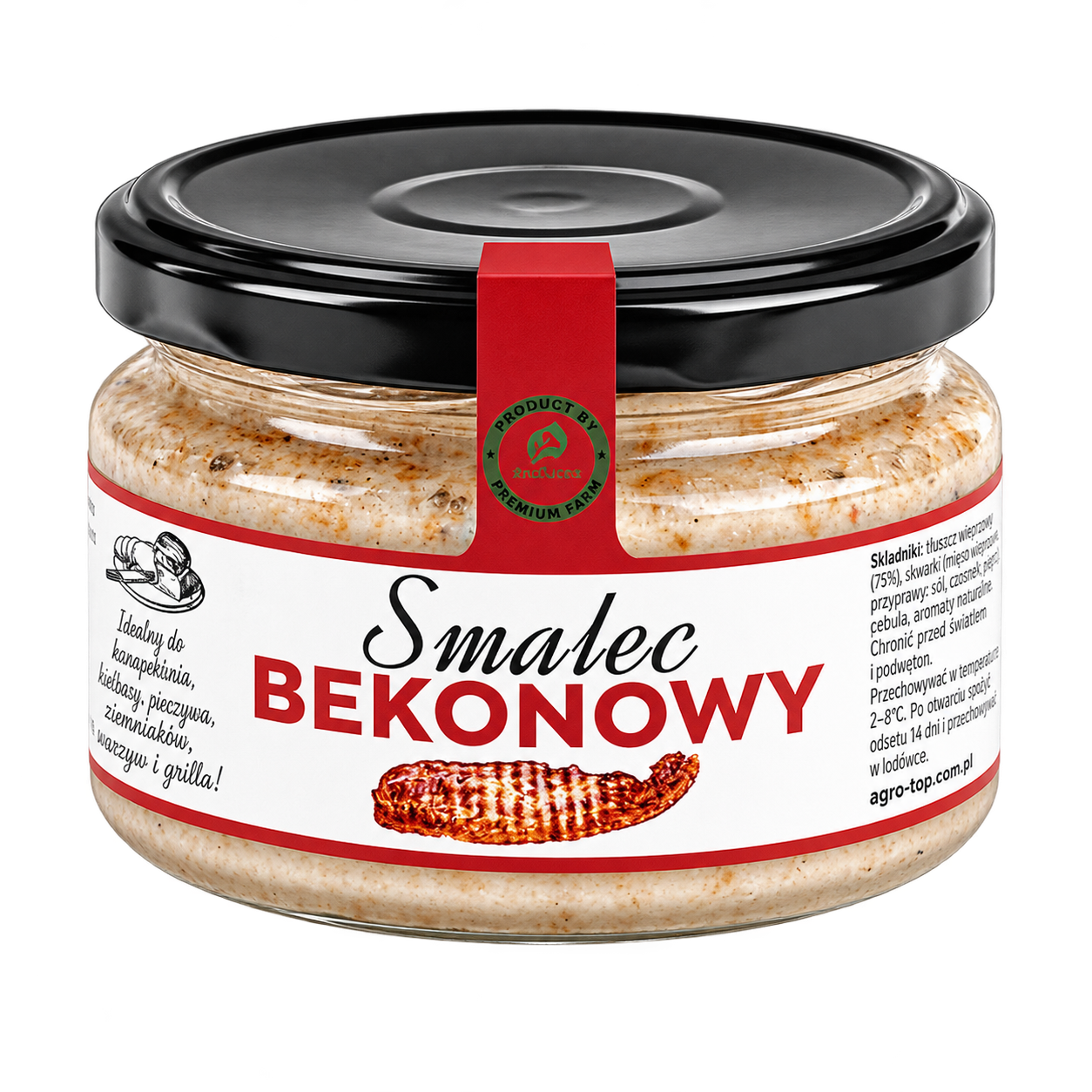 Беконовий смалець — скляна банка